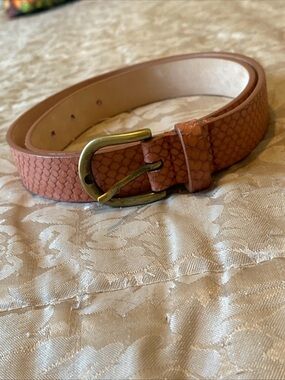 Isabel Marant Rust Brown Textured Goat Leather Belt